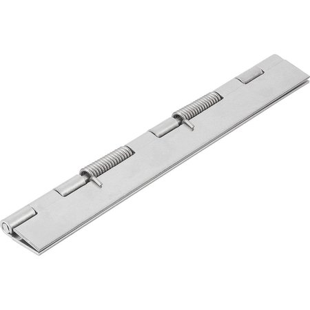 KIPP Spring Hinge Spring Closed A=40, B=180, Form:A Without Hole, Stainless Steel Bright K1176.14018010